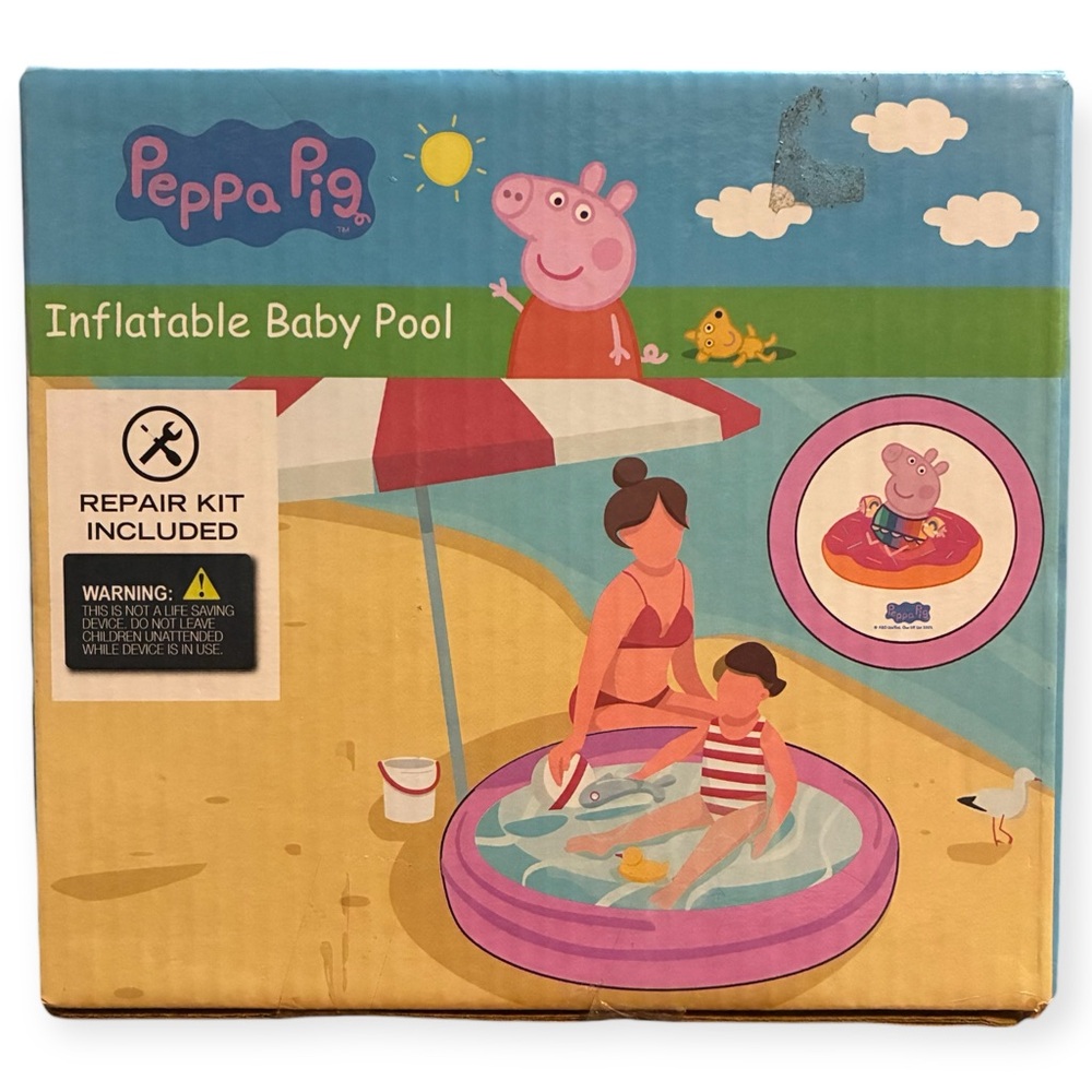 NIB Peppa Pig Inflatable Baby Pool - Pink